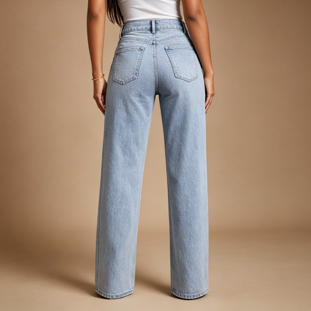 Rhinestone Wide-Leg Jeans