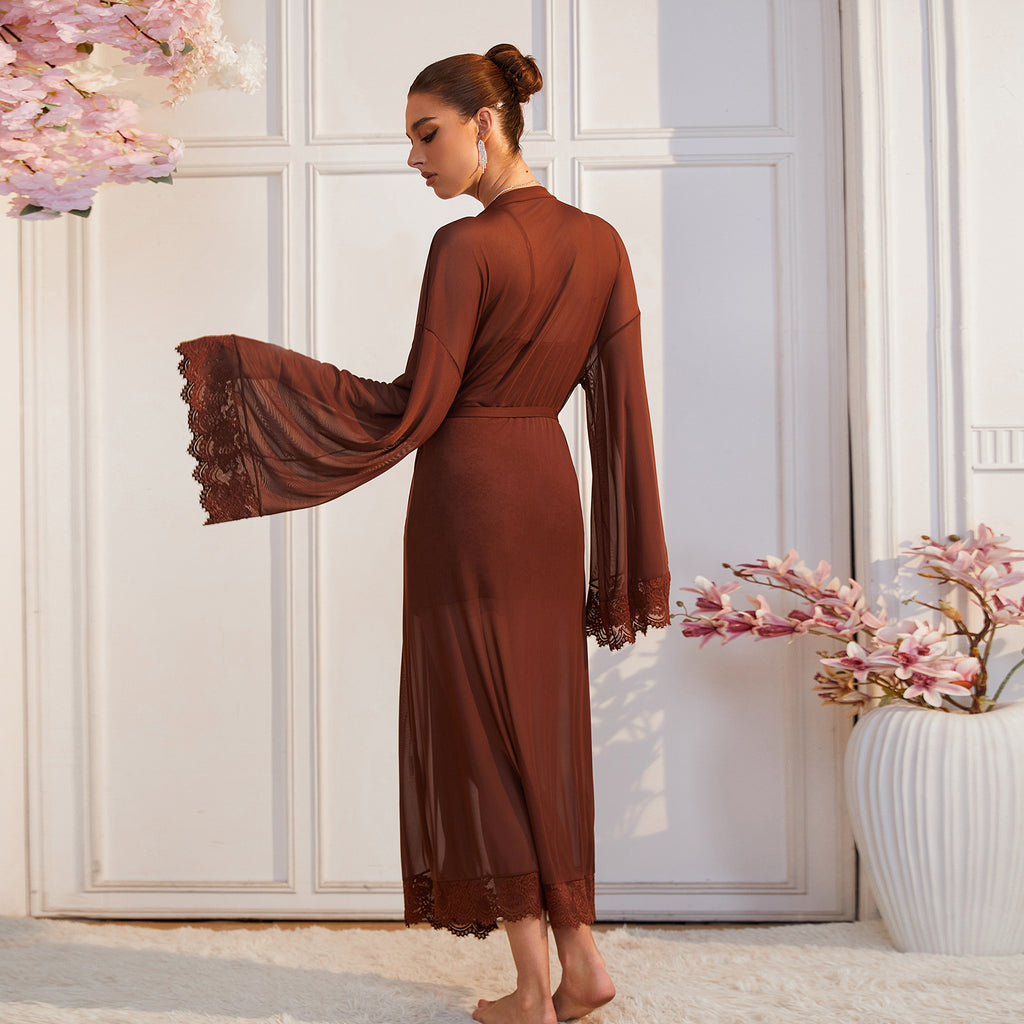 Women's Sheer Mesh Lounge Gown