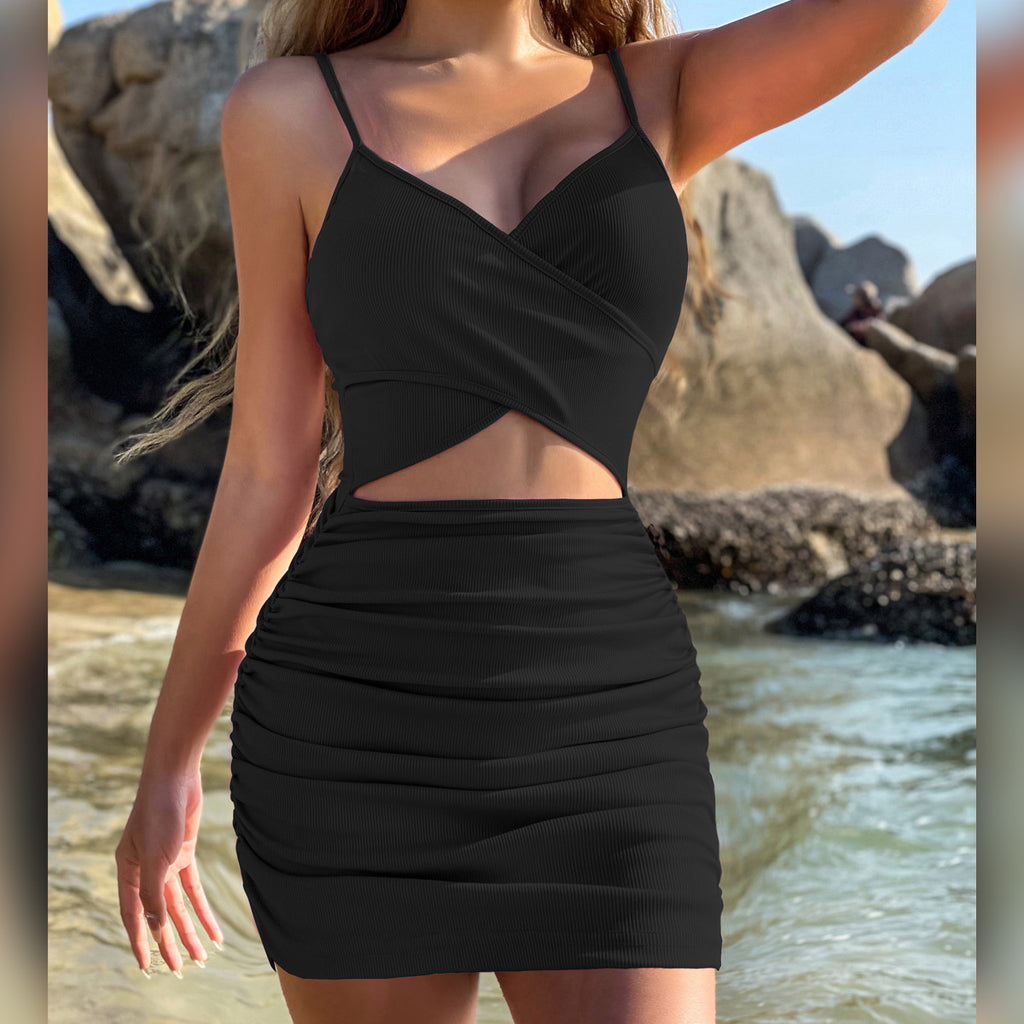 Cross Cutout Camisole Dress