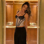 Women's Polka-Dot Lace Vest Top
