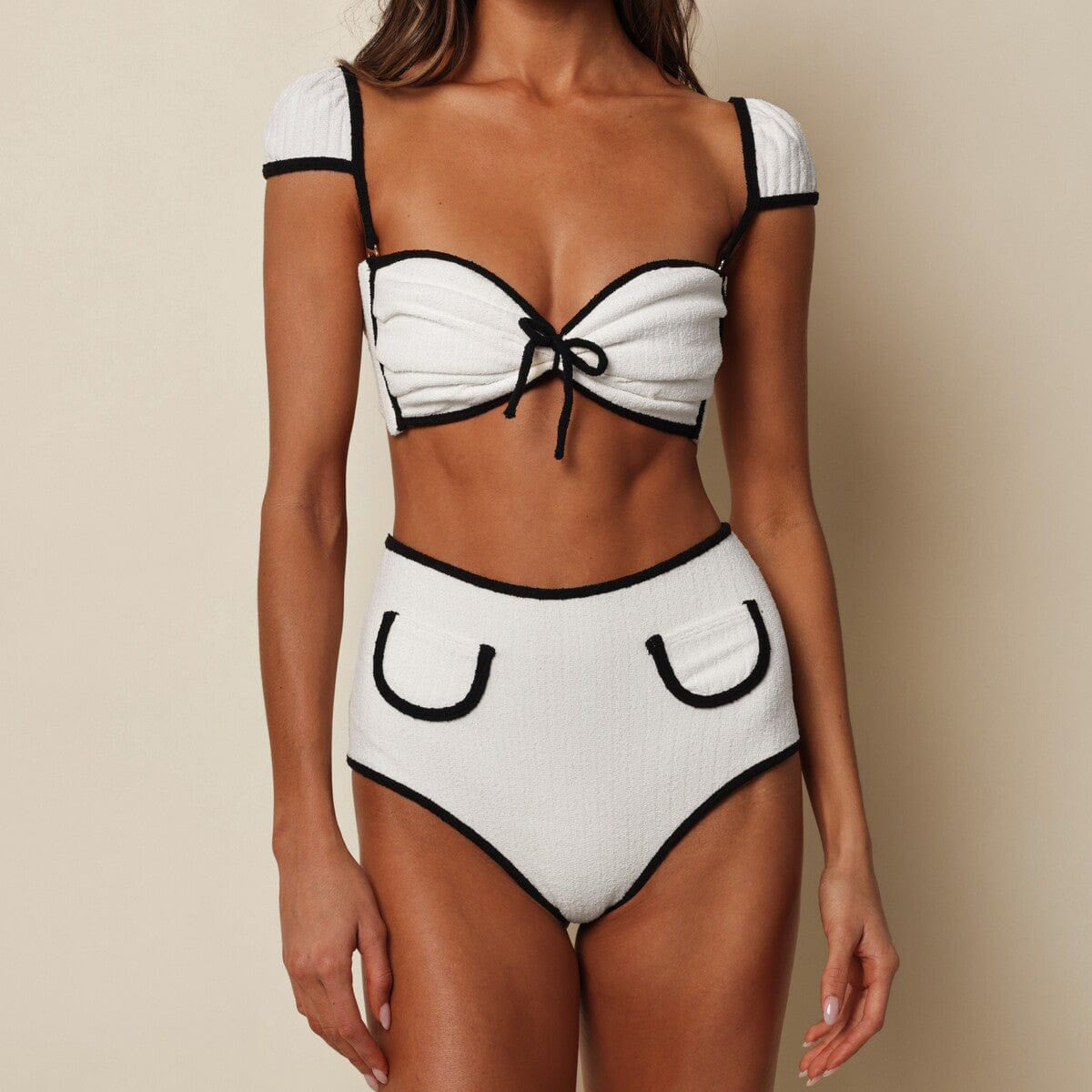 Solid Color Bikini Swimwear