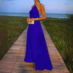 Women's Backless Halter Dress