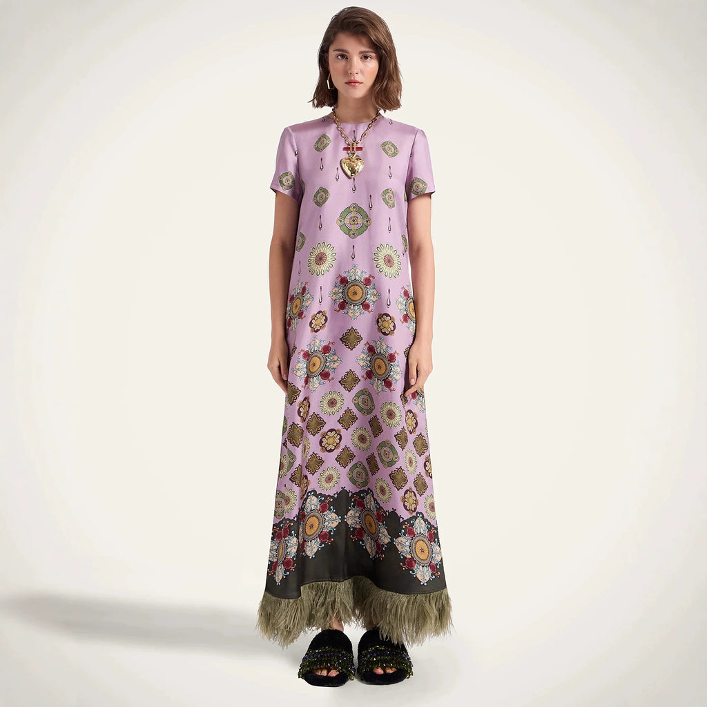 Women's Satin Short Sleeve Dress
