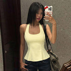Women's Halterneck Back-Tie Vest Top