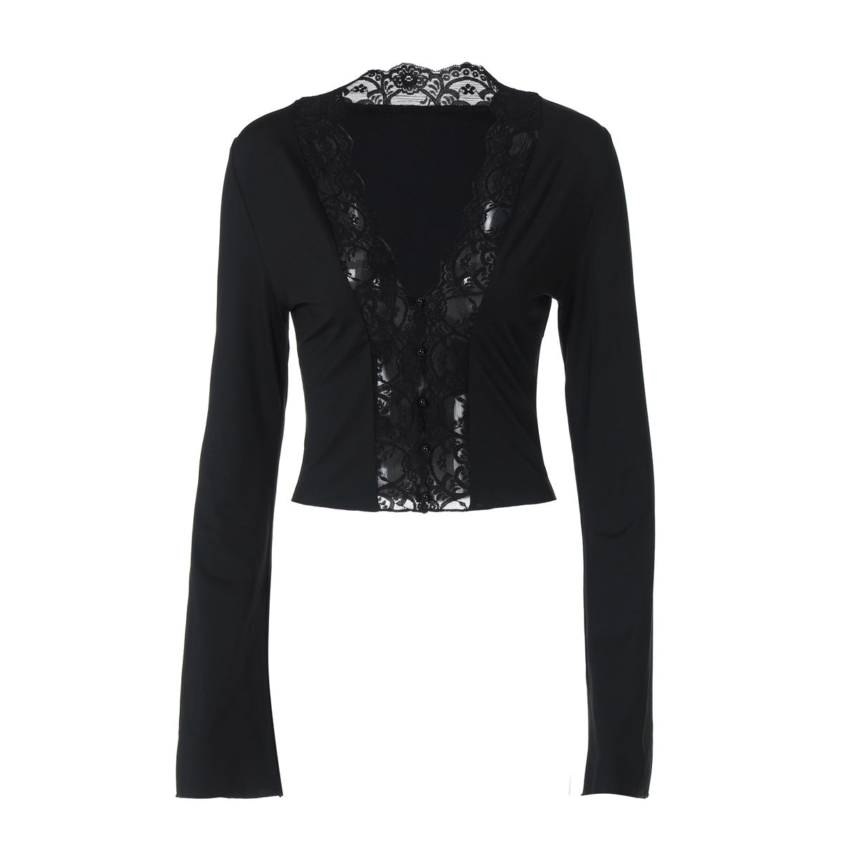 Women's Lace Button Front Cardigan Top