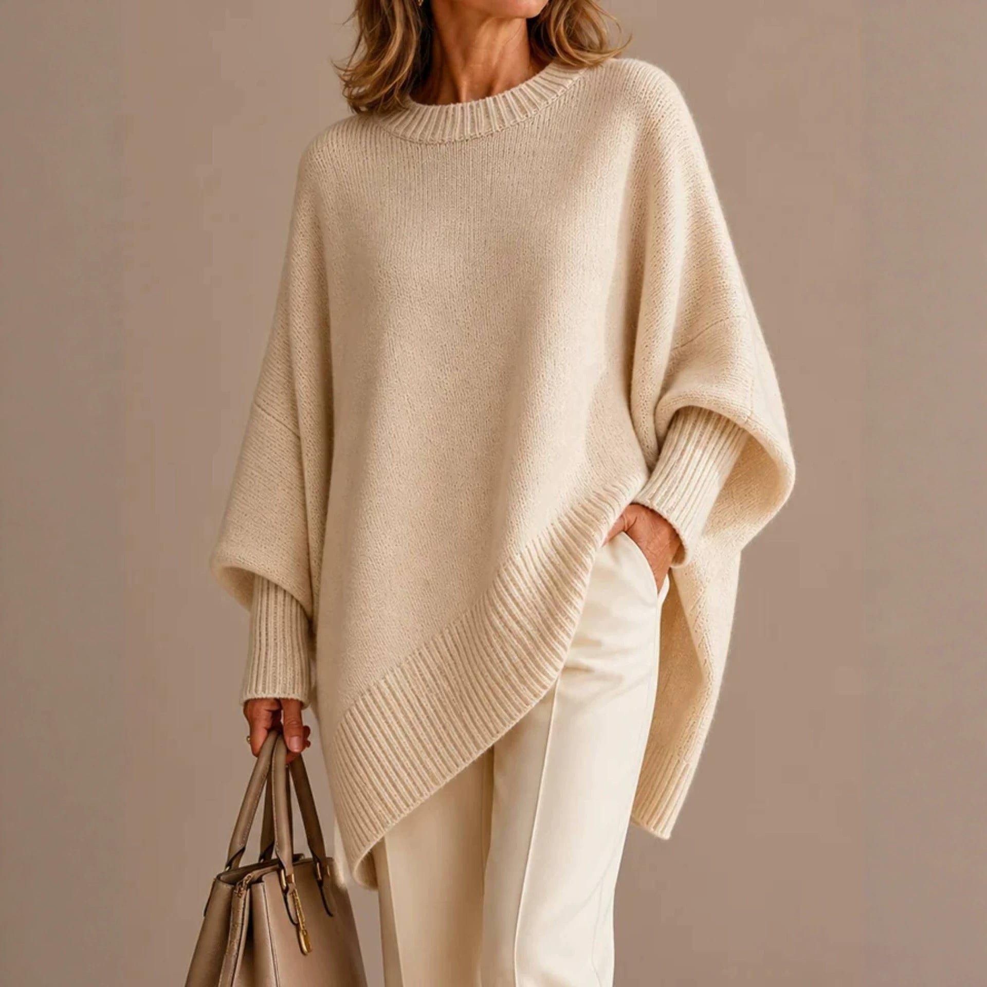 Women's Relaxed Crew-Neck Sweater