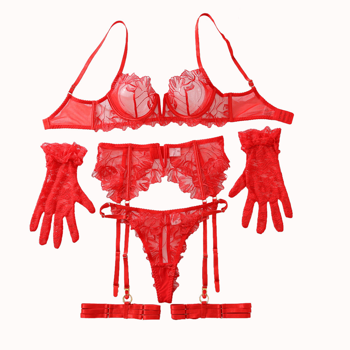 Lace Hollow Bra Set Lingerie