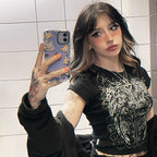 Women's Tight T-Shirt Short Cropped Exposed Office Short Sleeve