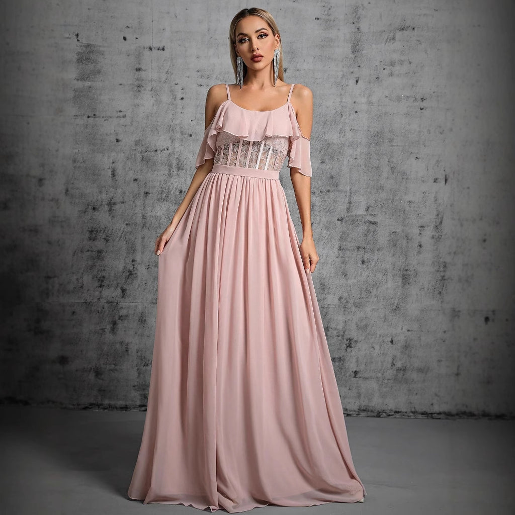 Women's Strap Backless Bridesmaid Dress