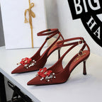 Women's Rhinestone Bridal Stiletto Pumps