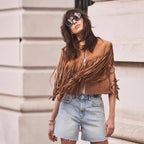 Suede Tassel Short Vest Jacket