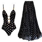 Neck Long One-piece Swimwear