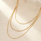 Stainless Steel Three Layer Choker Necklace