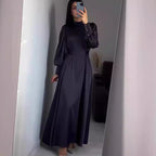 Autumn Waist Slim Fit Belted Long-Sleeve Dress