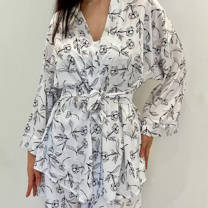 Artificial Silk Pajamas Lingerie