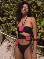 Black Red Flower