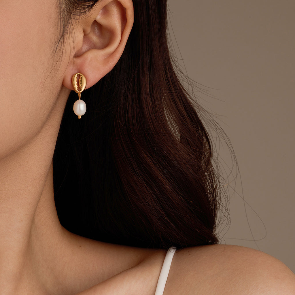 Freshwater Pearl Crab Earrings