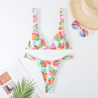 Printed Lace One-piece Swimwear