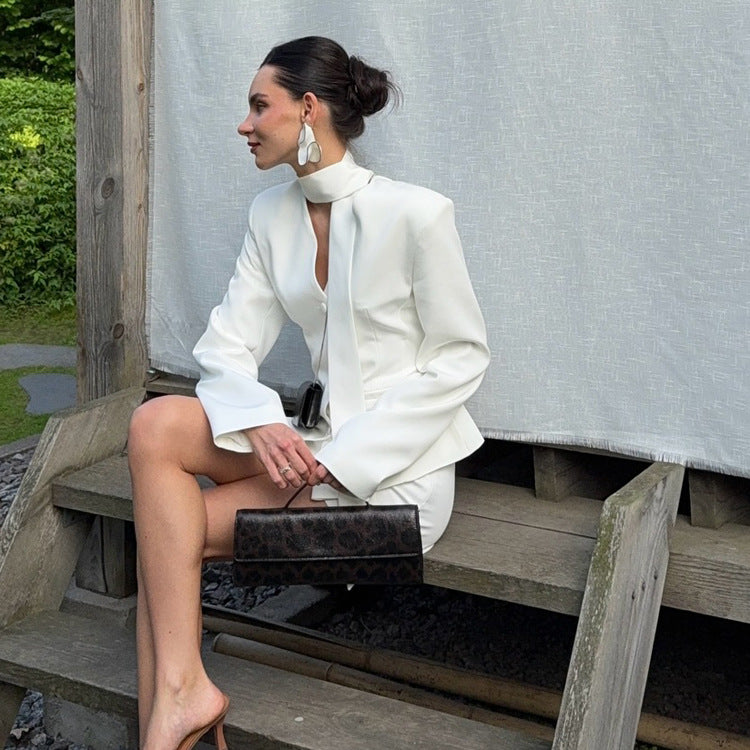 Blazer & Hip Skirt Set