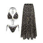 Black White One-piece Swimwear