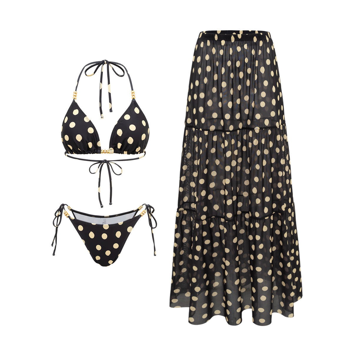 Black White One-piece Swimwear