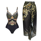Black Gold One-piece Swimwear