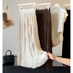 Niche Design Irregular Asym Tassel Edge Skirt for Women