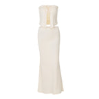 Women's Spring Stitching Wrapped Chest Top and Skirt Two-Piece Set