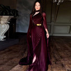 Summer Long Shawl Split Graceful Formal Dress Belt Dress