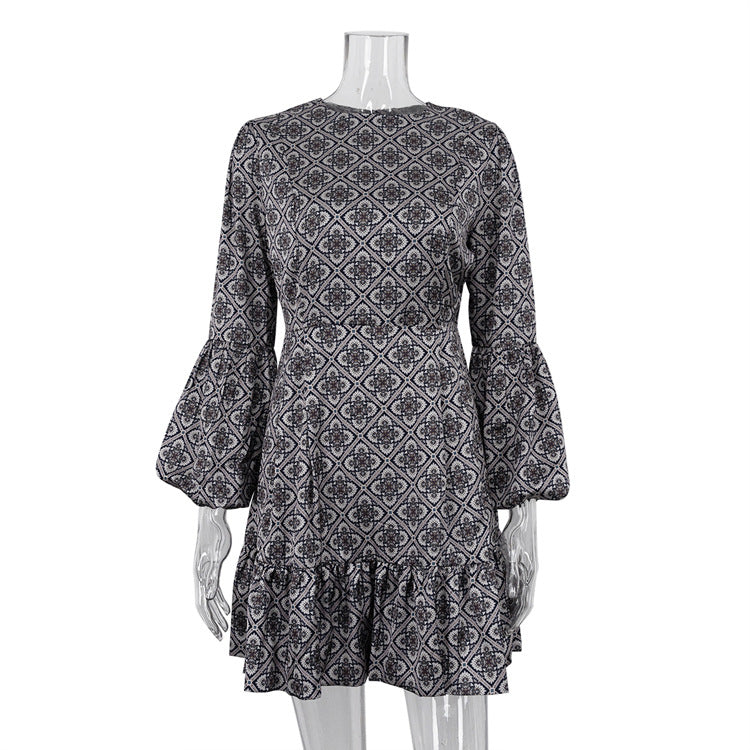 Early Retro Ethnic round Neck Slim Fit