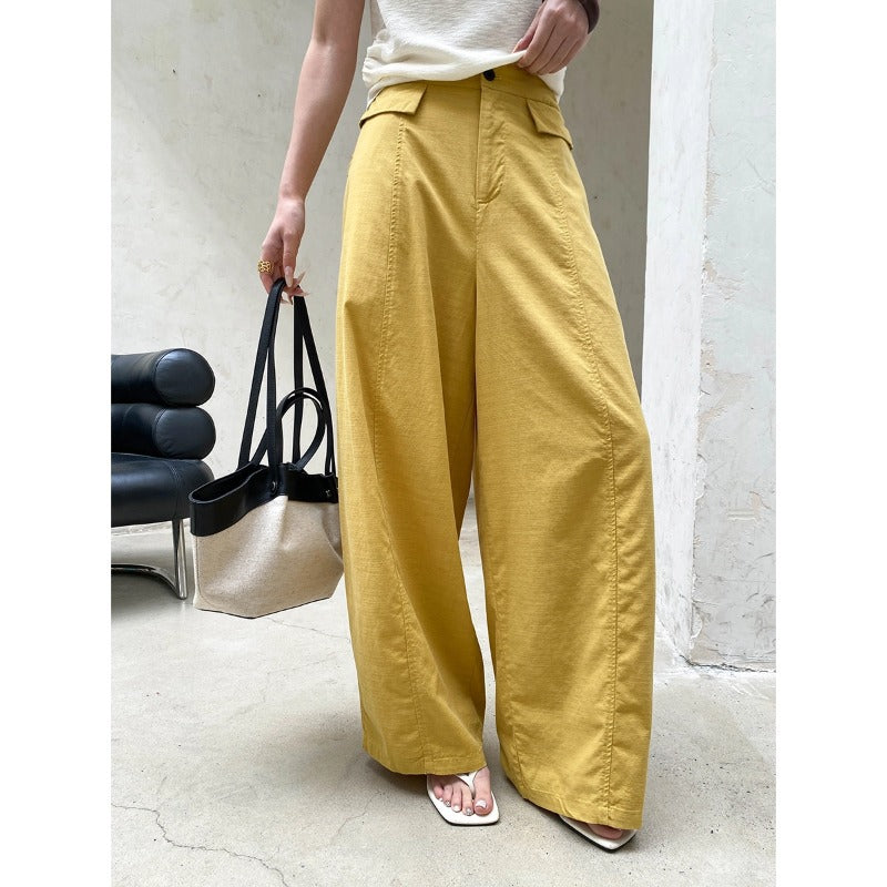 Women's Tencel Cotton Wide-Leg Casual Pants