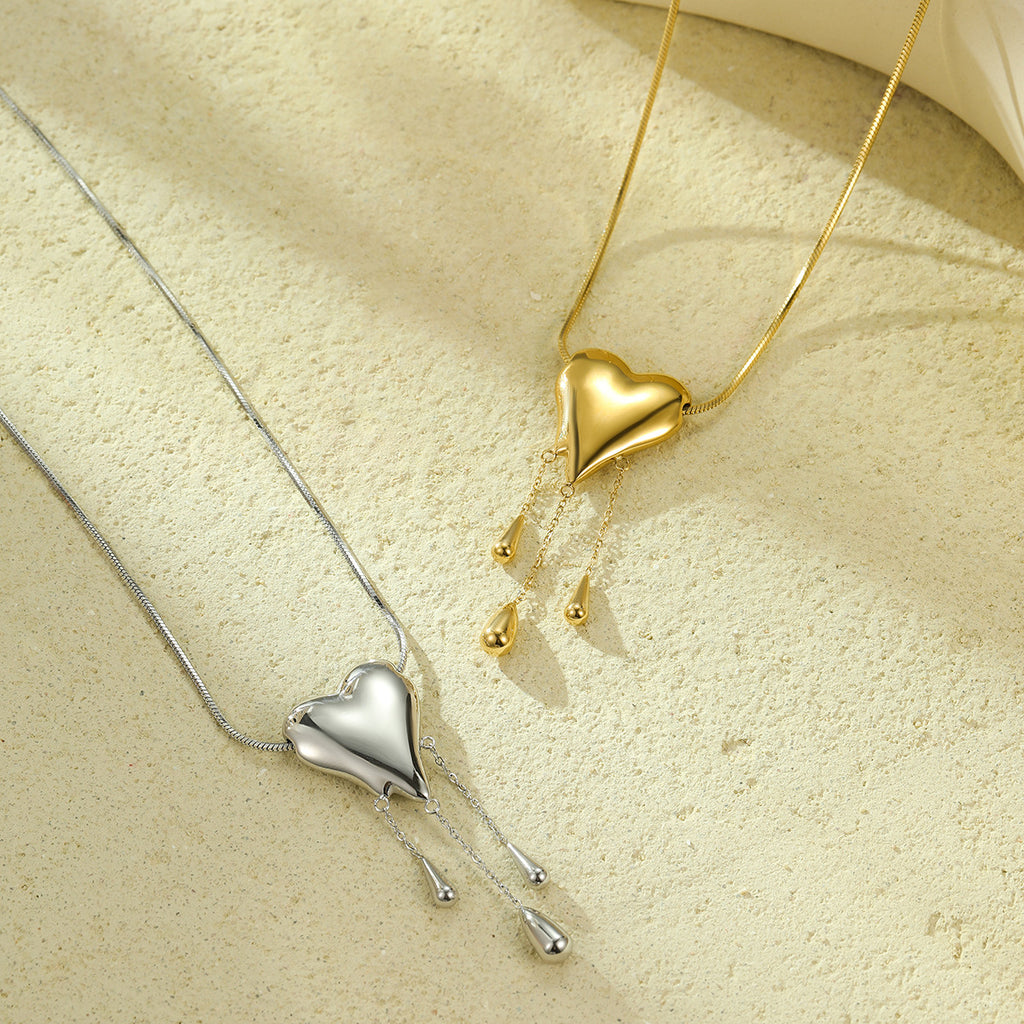 Women's Heart Tassel Necklace