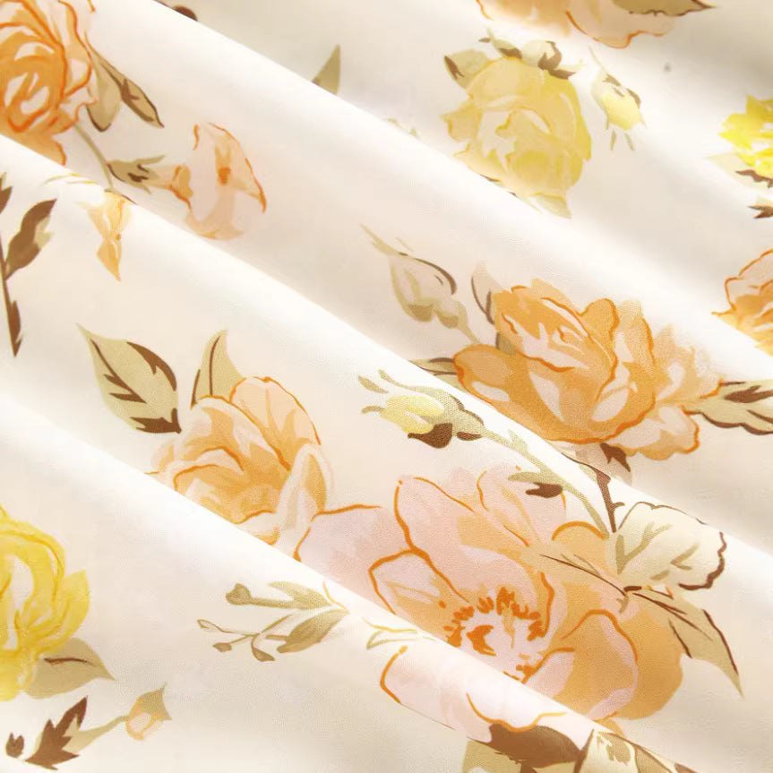 Yellow Dopamine Atmosphere Spring Summer Seaside Vacation Printed