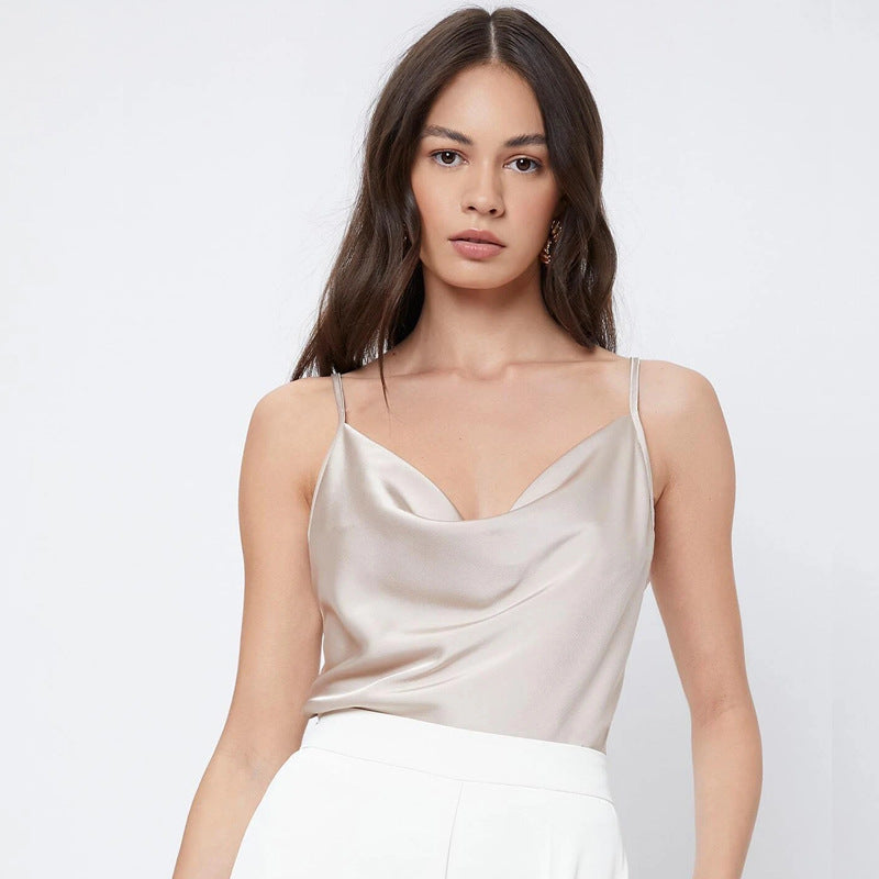 Women's Women Clothing Summer Sexy Camisole Women Slim Peplum Top