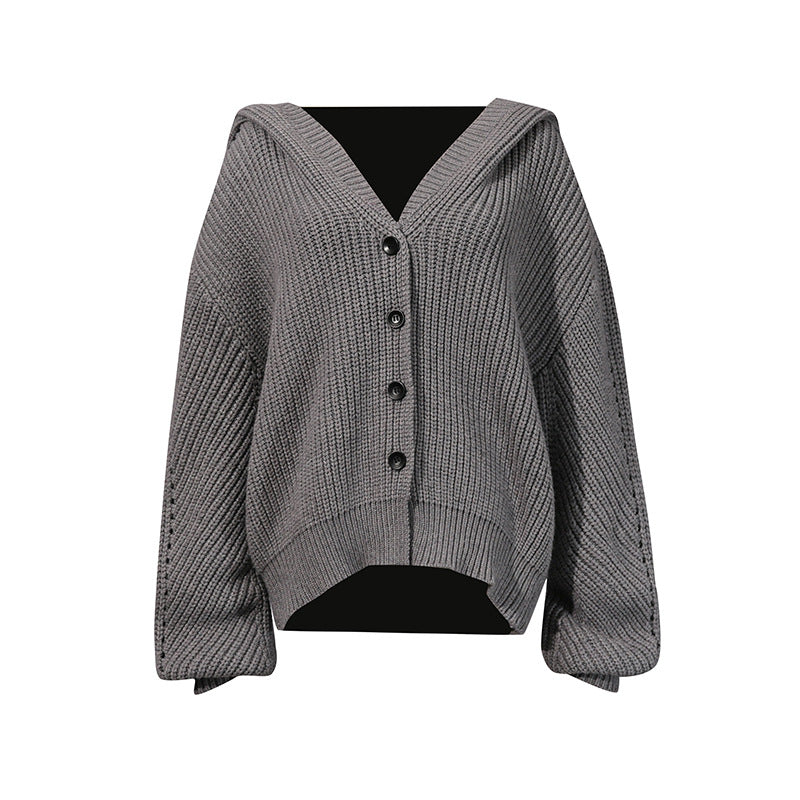 Women's Korean Elegant Casual Hooded Sweater Fall Knitwear