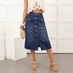 Spring Retro One Breasted Split HW Figure Flattering Sheath