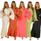Direct Advanced Imitation Acetic Acid Solid-Color Dress