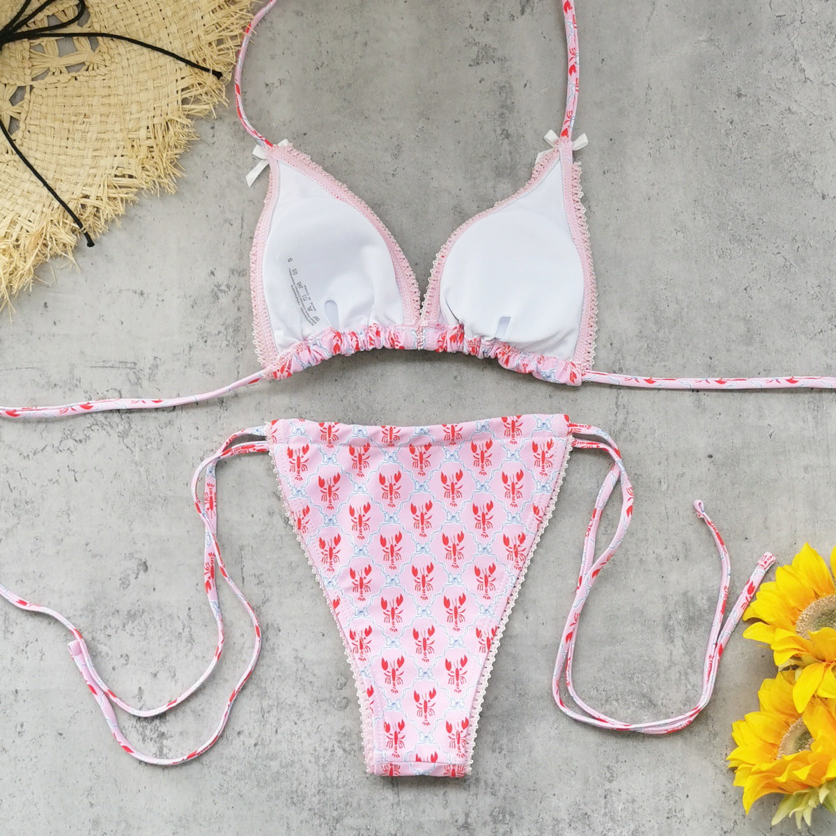 Women's Plaid Halter Bikini Set