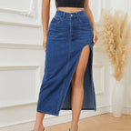 Irregular Asymmetric Hollow Out Cutout Stitching Skirt
