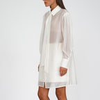 Sheer Tie Cardigan Shirt