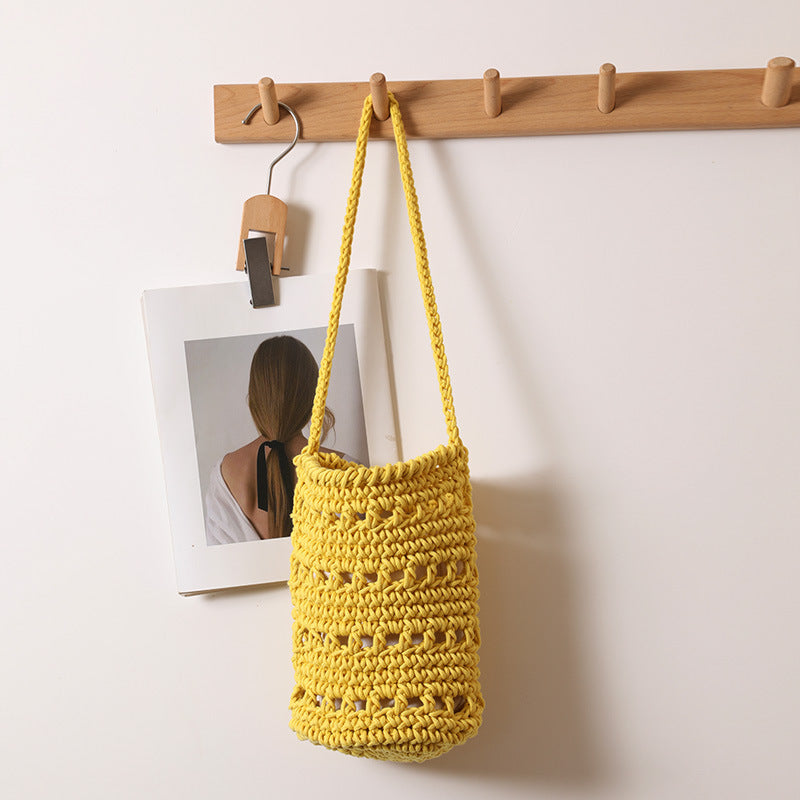 Cotton Thread Hollow round Barrel Yellow
