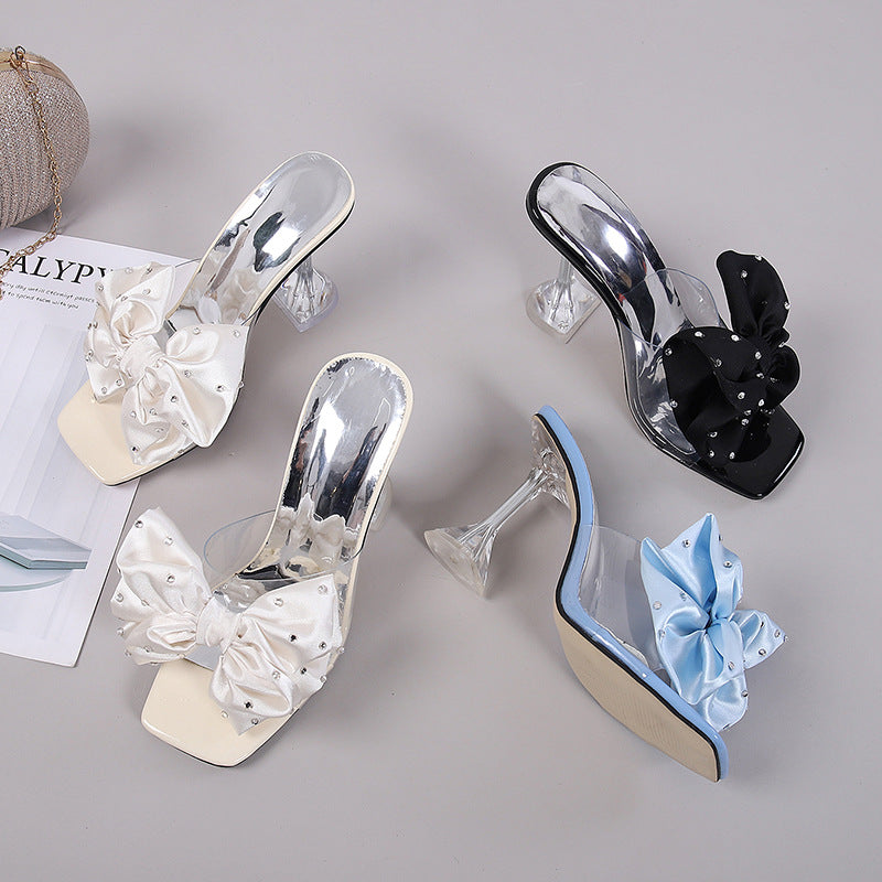 Women's Fairy Transparent Ankle Strap Open Toe Stiletto Heel