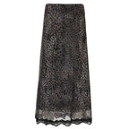 Vintage Leopard Print Stitching Lace Trendy Stylish Skirt