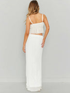 Women's Elegant Chiffon Suspender Coordinated Two-Piece Set