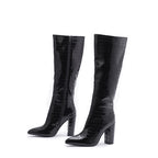 Women's Crocodile-Pattern Chunky-Heel Ankle Boots