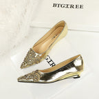 Rhinestone Pointed-Toe Pumps