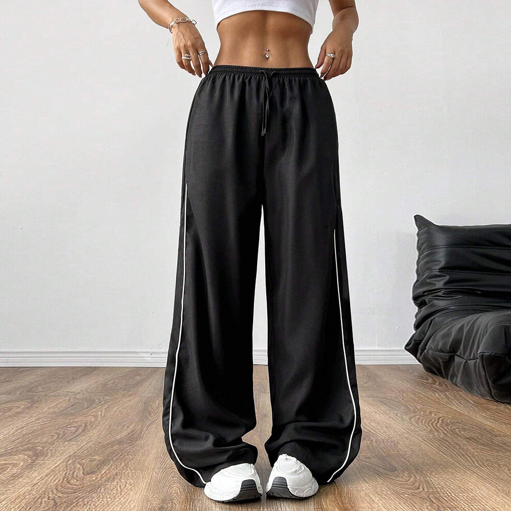 Women's Wide-Leg Contrast Pants