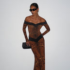Women's Backless Long Sleeve Dress