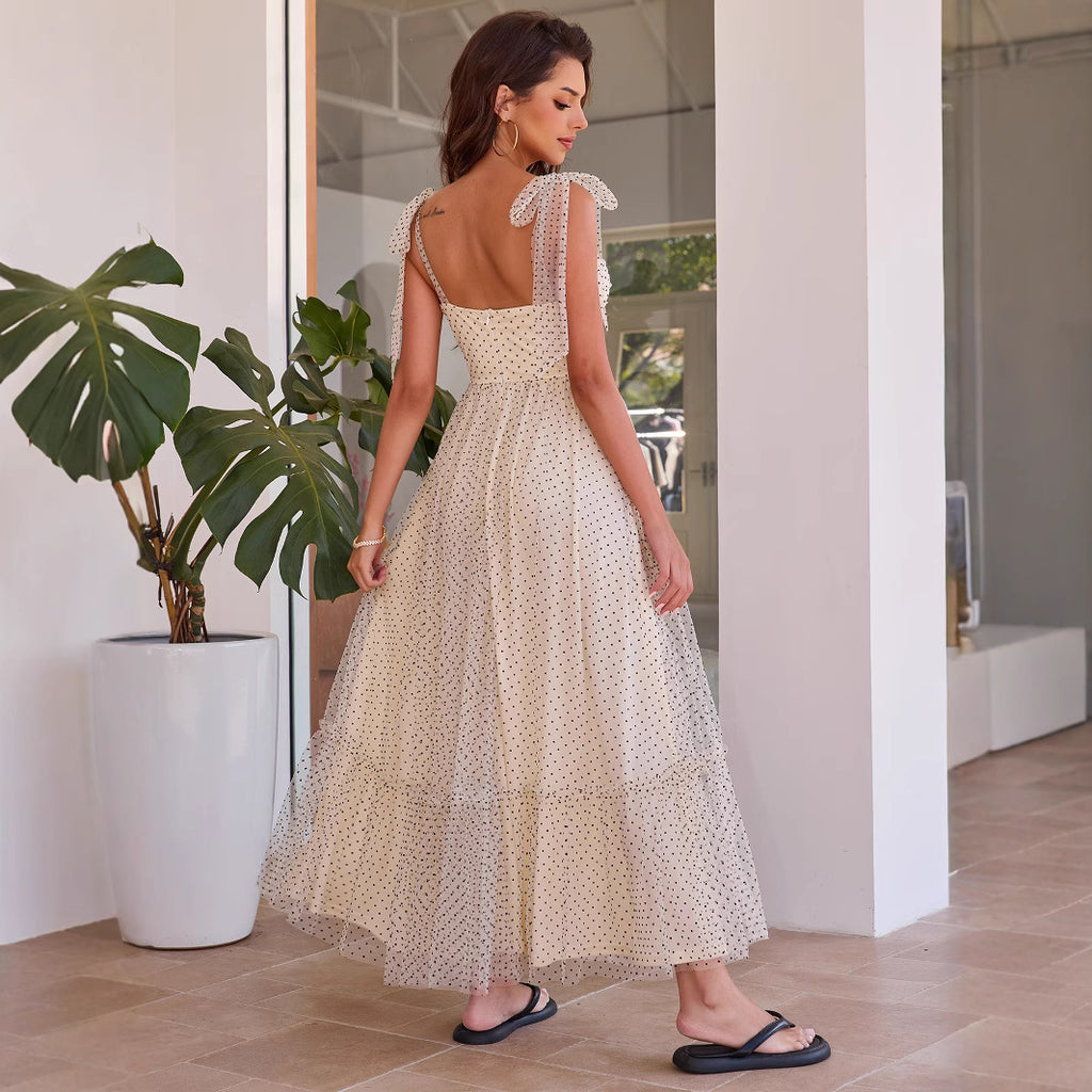 Polka-Dot Tube-Top Dress