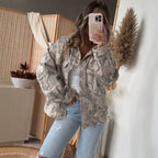 Women's Denim Camouflage Jacket